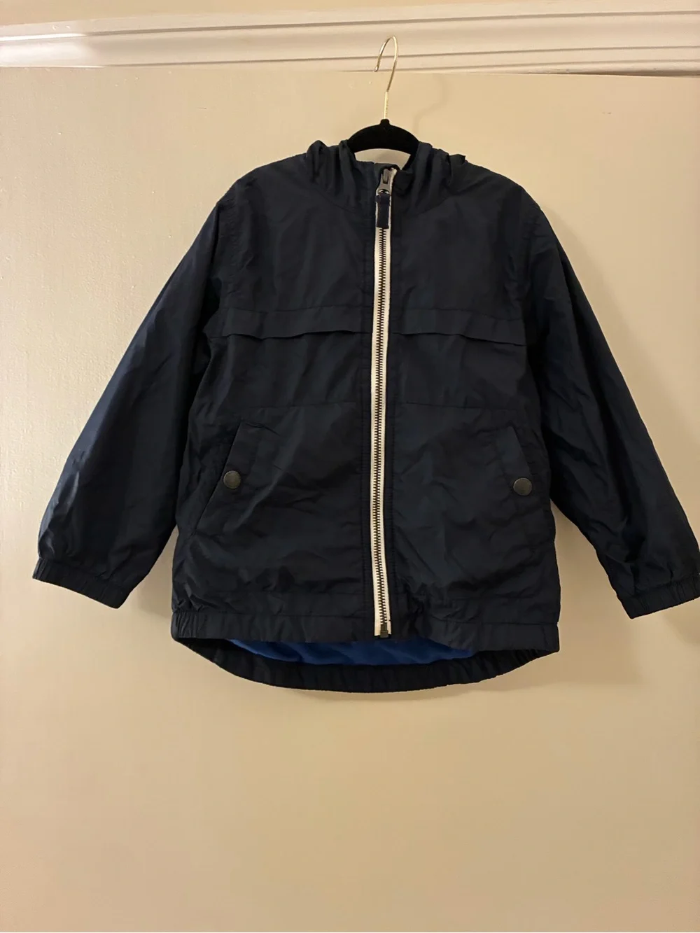 BabyGap Navy Hooded Windbreaker Jacket 4T